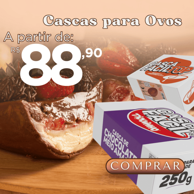 Cascas para ovos de páscoa