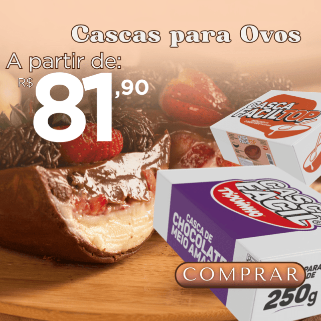 Cascas para ovos de páscoa