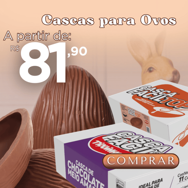 Cascas para ovos de páscoa