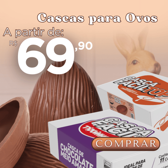 Cascas para ovos de páscoa