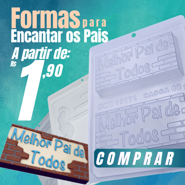 Formas para chocolates dias dos pais