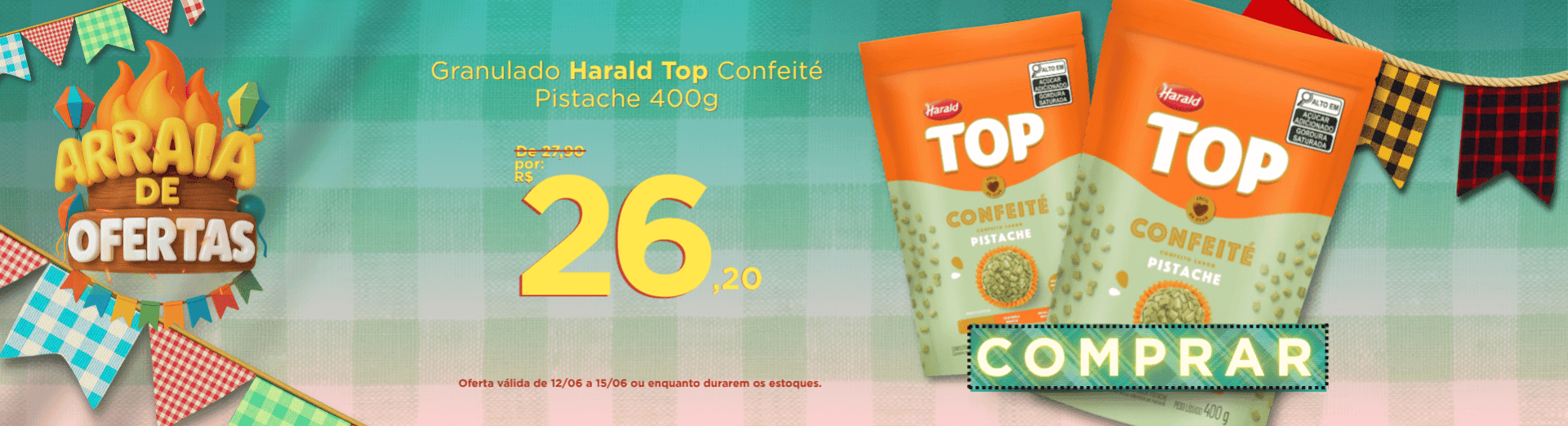 12 a 15/06 Granulado Harald Top Confeité Pistache 400g
