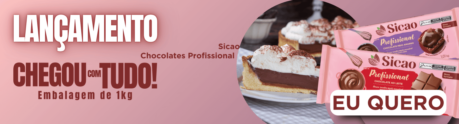 Chocolates Sicao Profissional de 1kg