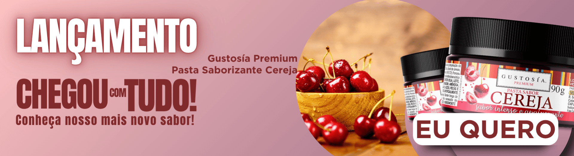 Pasta Saborizante Cereja 90g - Gustosía Premium