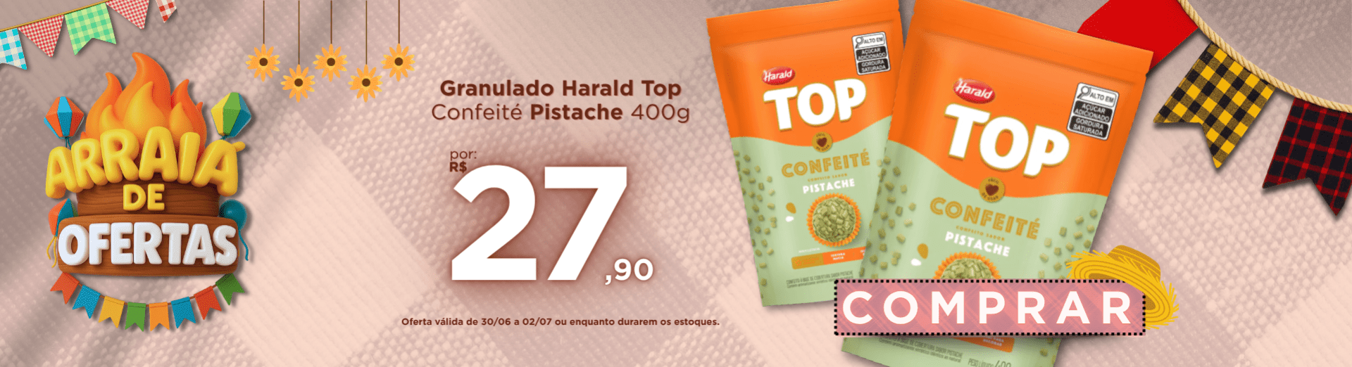 30 a 30/06 Granulado Harald Top Confeité Pistache 400g