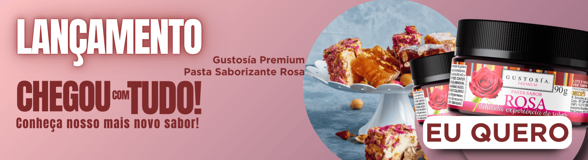Pasta Saborizante Rosa 90g - Gustosía Premium