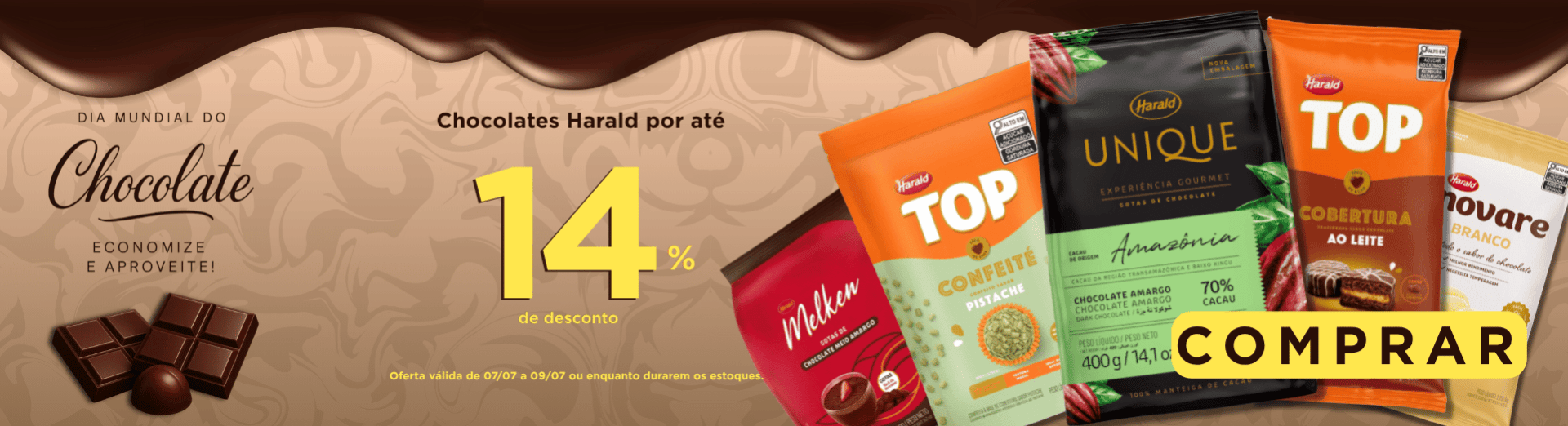 Dia Mundial do Chocolates_Chocolates Harald com até 14% OFF