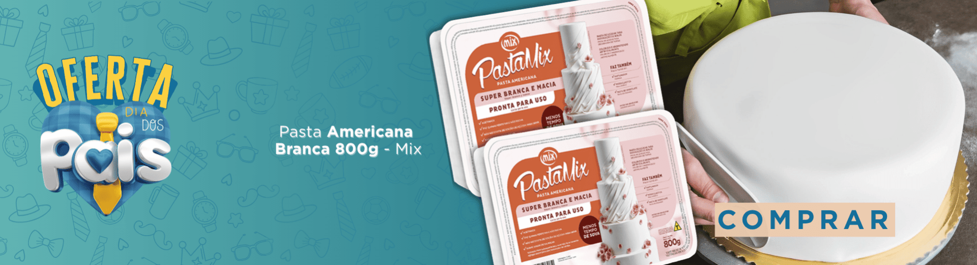 28 a 30/07 Pasta Americana Branca 800g - Mix