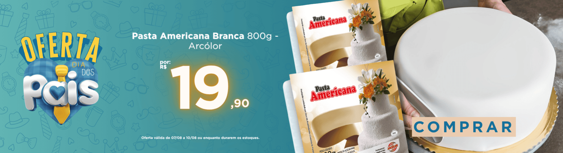  07 a 10/08 Pasta Americana Branca 800g - Arcólor