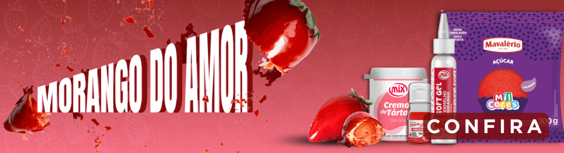 Produtos para morango do amor