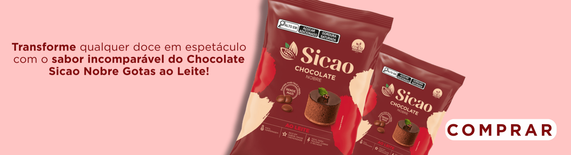 Chocolate Sicao Nobre Gotas ao Leite 1,01kg