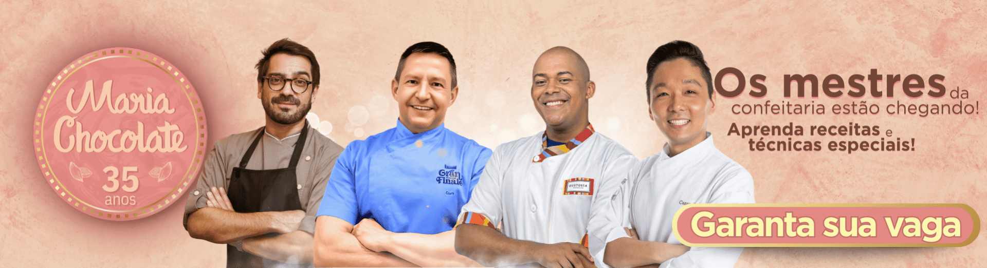 Chefs renomados: Cesar Yukio, Michael Levine,  Rodney Caco e Luza Corazza