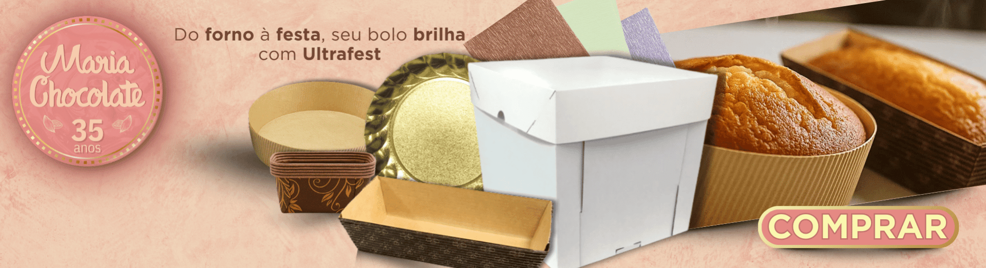 Ultrafest: forminhas, embalagens para bolos, cake boards 