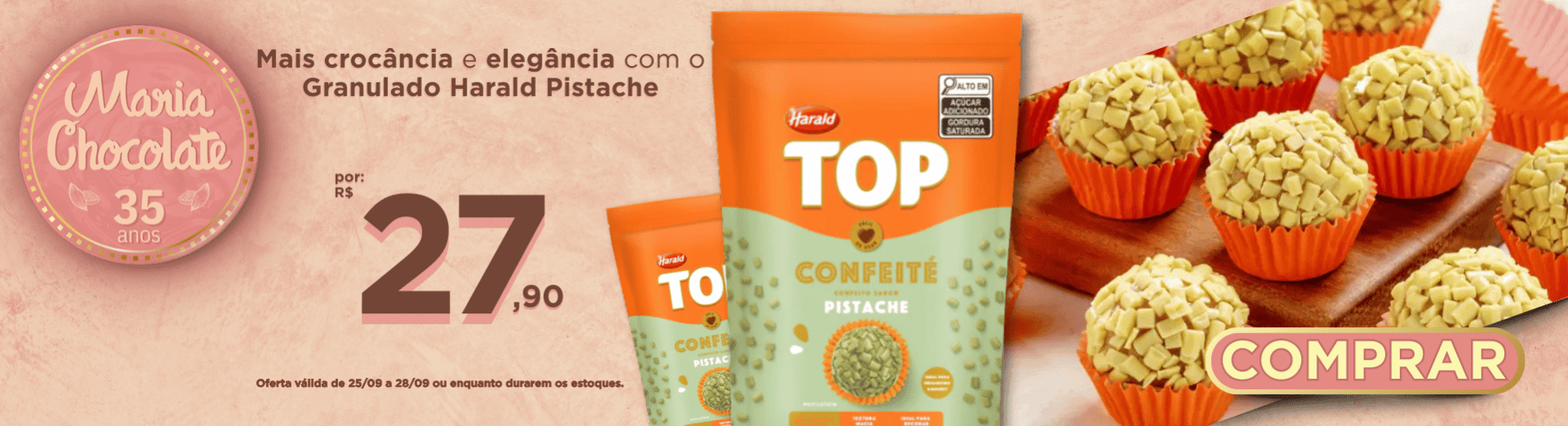 25 a 29/09 Granulado Harald Top Confeité Pistache 400g