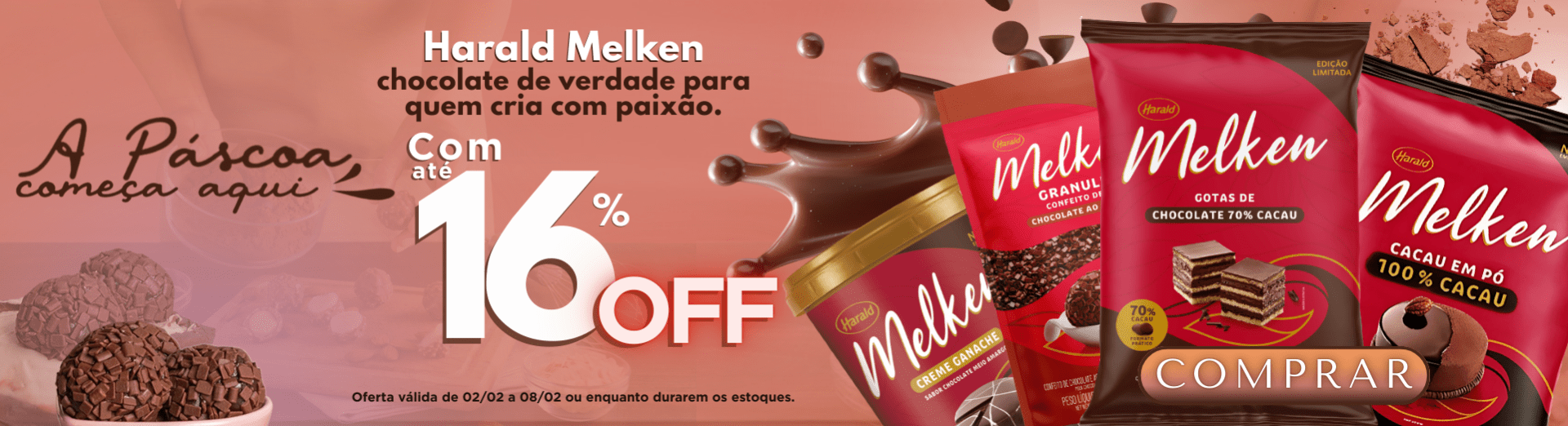 Chocolates Harald Melken com o melhor preço é na Maria Chocolate!