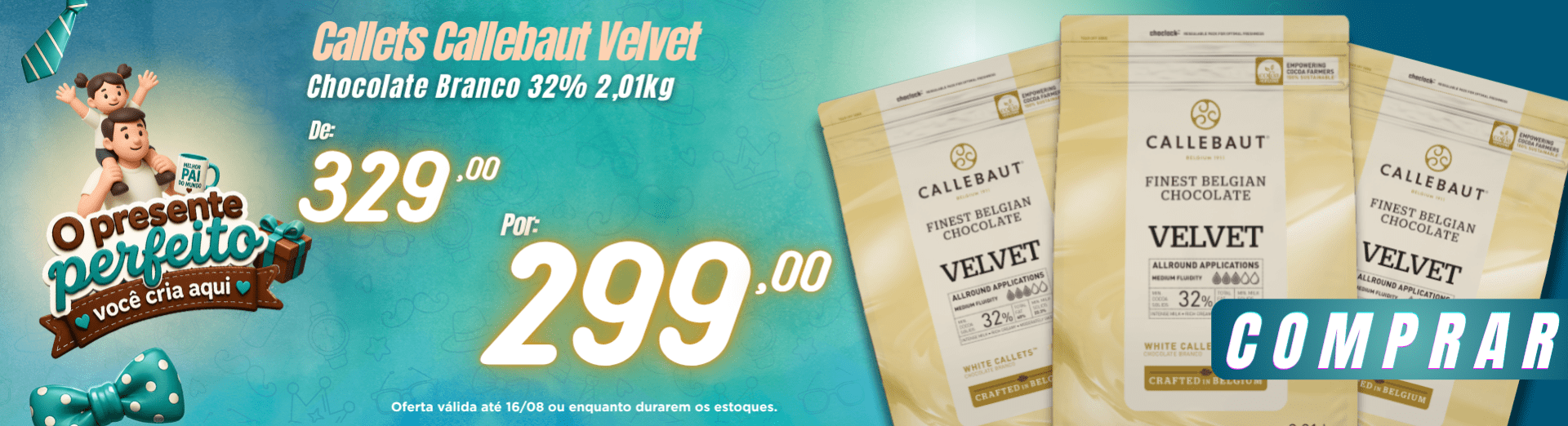 Callets Callebaut Velvet Chocolate Branco 32% 2,01kg