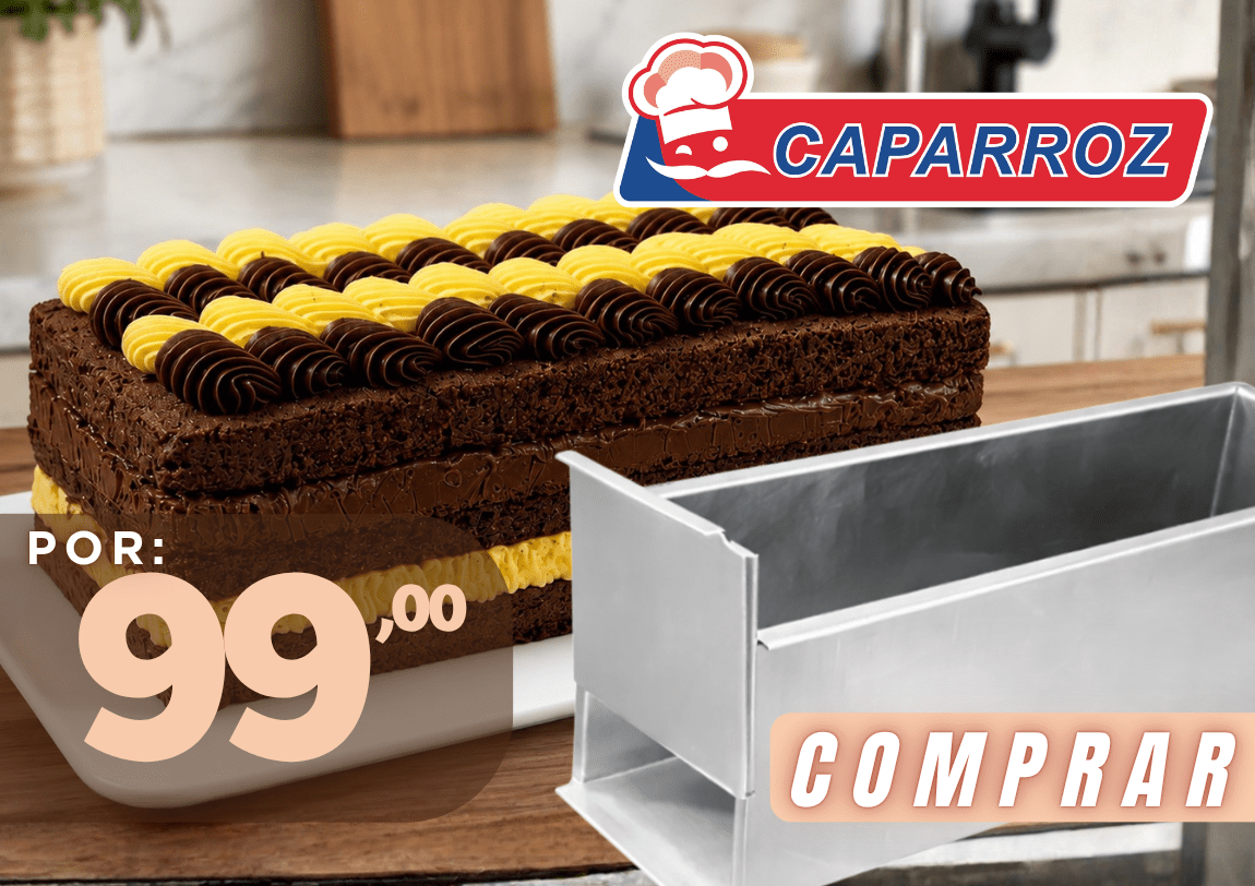 Forma Festival de Fatias s/ Tampa 30x10x10 cm Alumínio - Caparroz