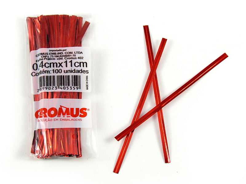Fecho Prático Vermelho c/ 100 unidades - Cromus