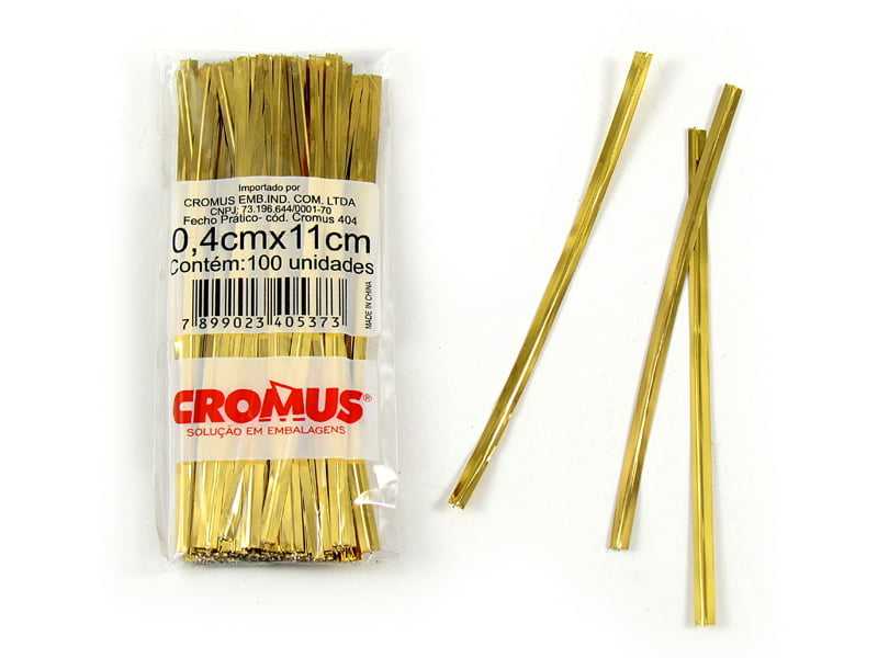 Fecho Prático Ouro c/ 100 unidades - Cromus