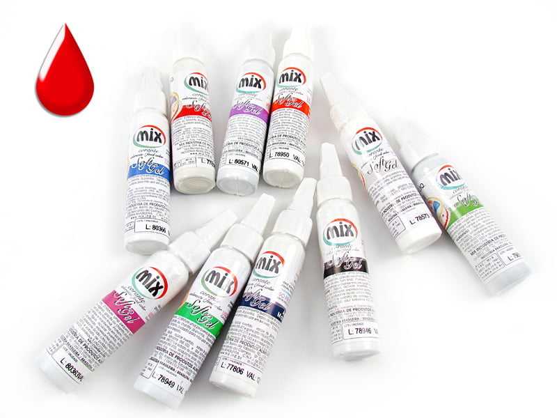 Anilina em Gel Softgel Vermelha 25G Mix