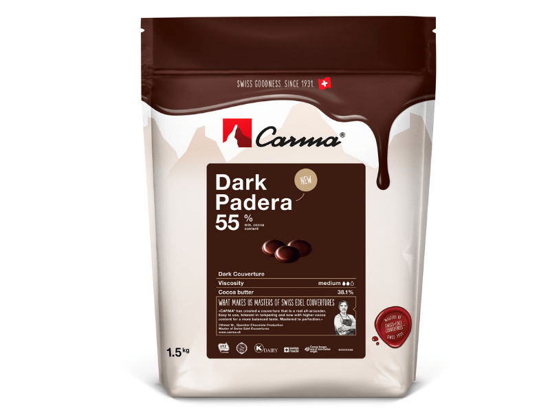 Callets Carma Chocolate Amargo Padera 55% 1,5kg