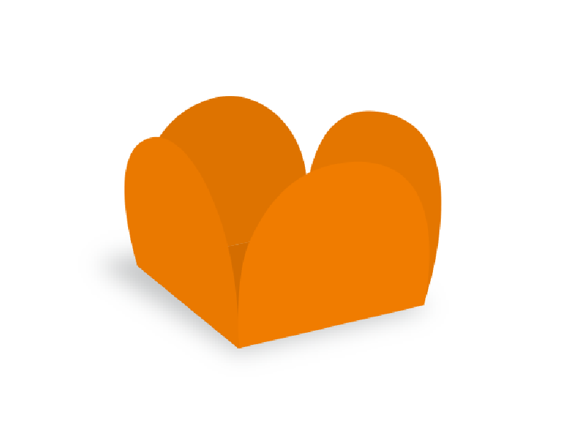 Forma para Doce Caixeta 3,5cm Laranja c/ 50 unidades - Ultrafest
