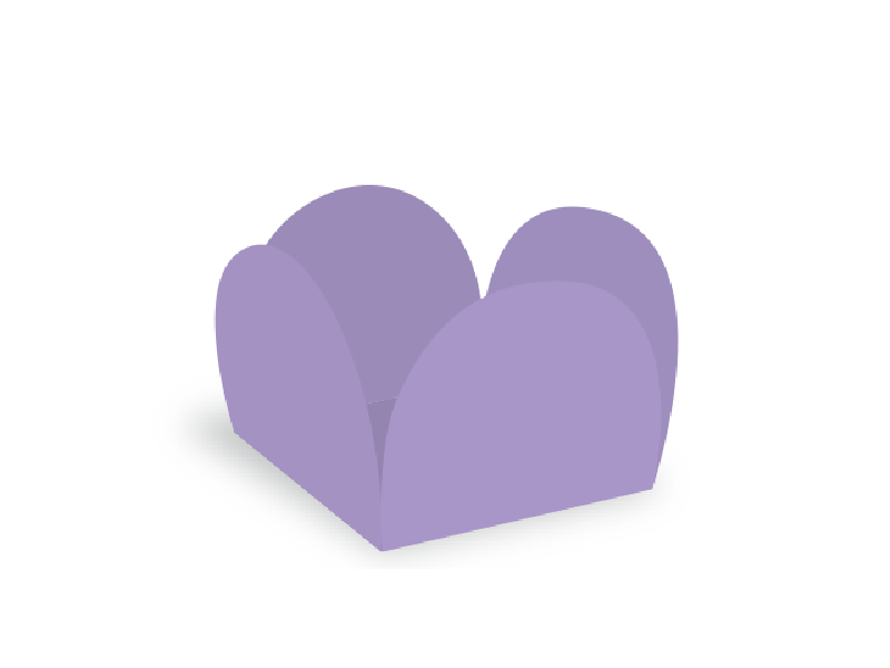 Forma para Doce Caixeta 3,5cm Lilás c/ 50 unidades - Ultrafest