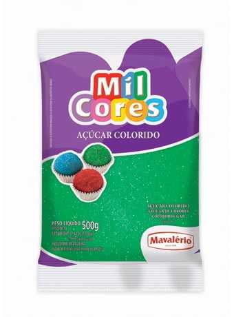 Açúcar Colorido Verde 500g - Mavalério   