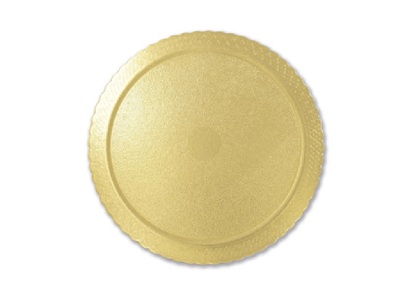 Disco Laminado para Bolos e Tortas Redondo Ouro 28 cm - Ultrafest
