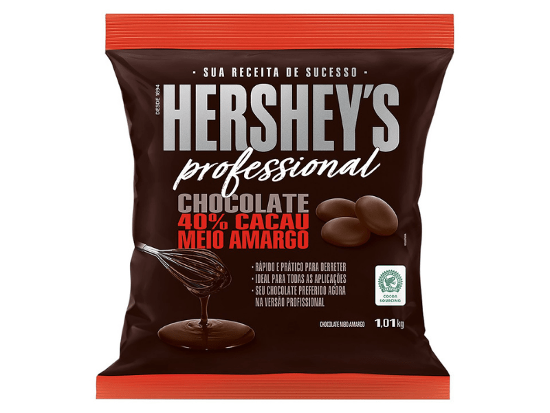 Chocolate Hershey's Gotas Meio Amargo 40% 1,01kg 