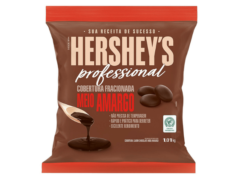 Cobertura Hershey's Gotas Chocolate Meio Amargo 1,01kg 