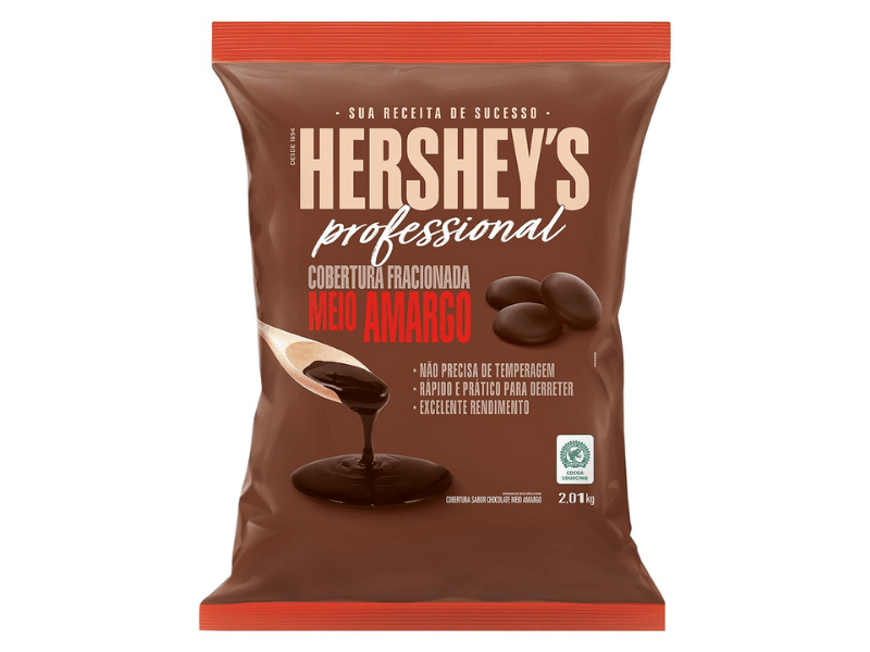 Cobertura Hershey's Gotas Chocolate Meio Amargo 2,01kg 