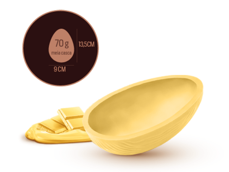 Casca para Ovo de Páscoa Chocolate Branco c/ 16 unidades 1,12kg - Barion