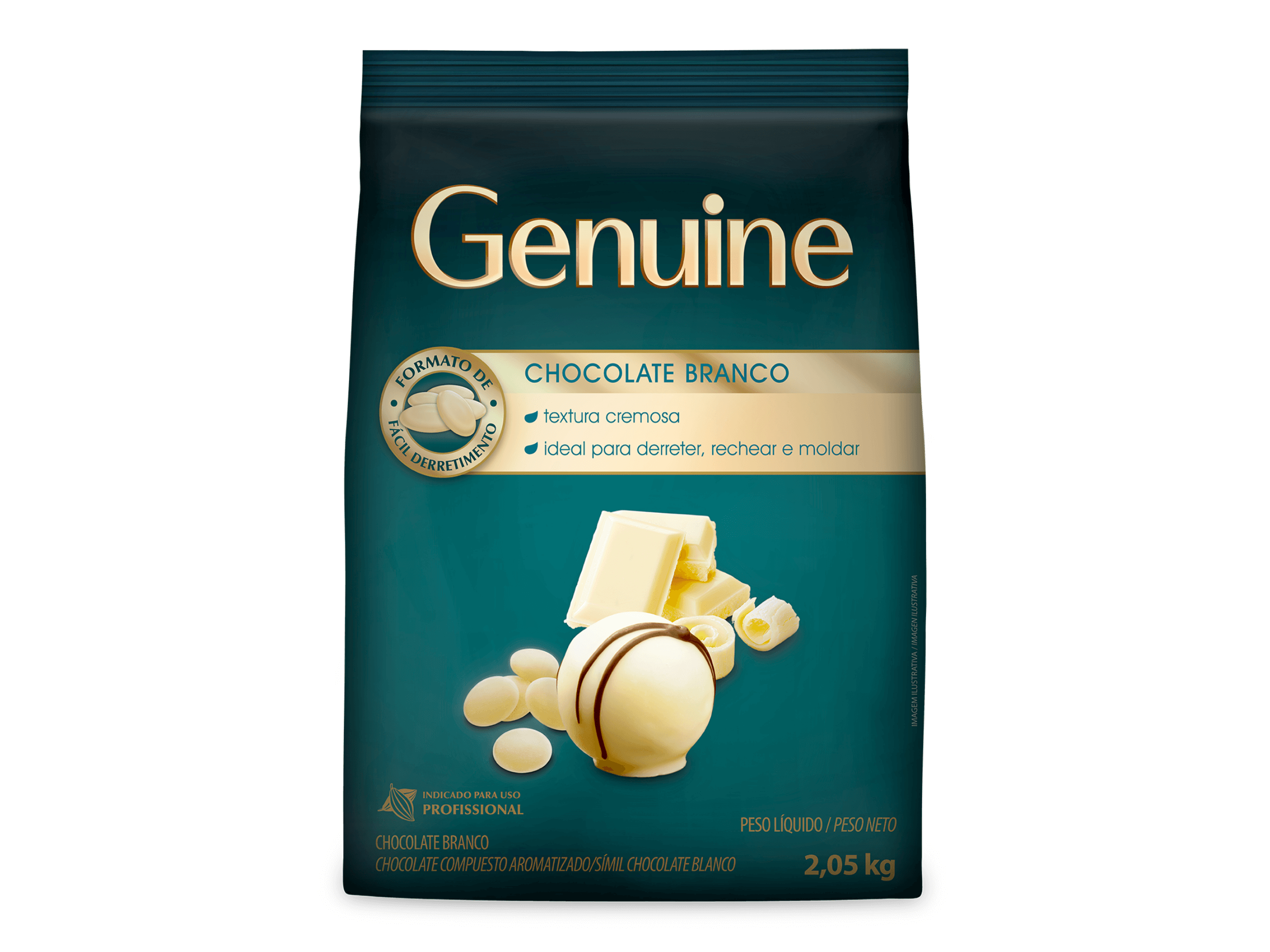 Chocolate Genuine Cargill Moedas Branco 2,05kg