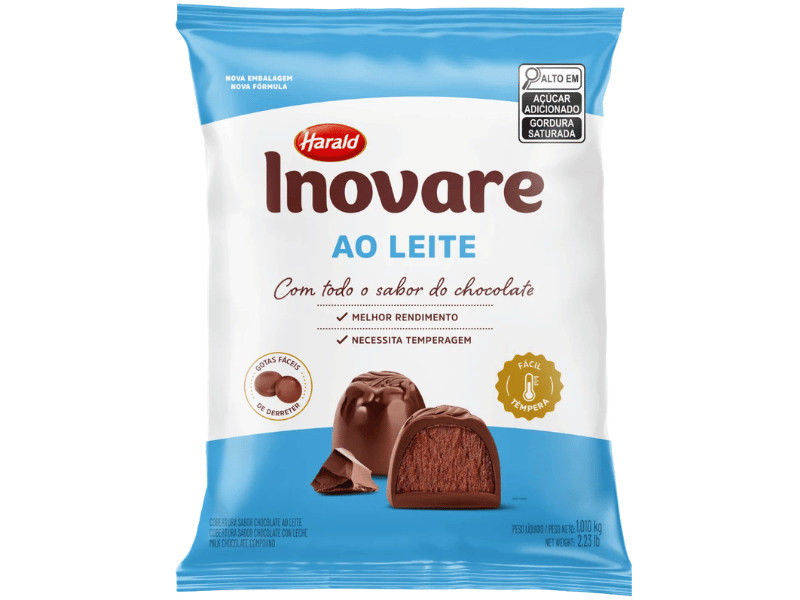 Chocolate Harald Inovare ao Leite Gotas 1,01kg