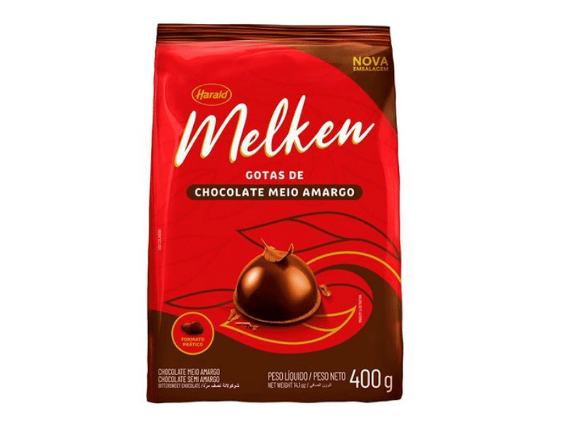 Chocolate Harald Melken Gotas Meio Amargo 400g