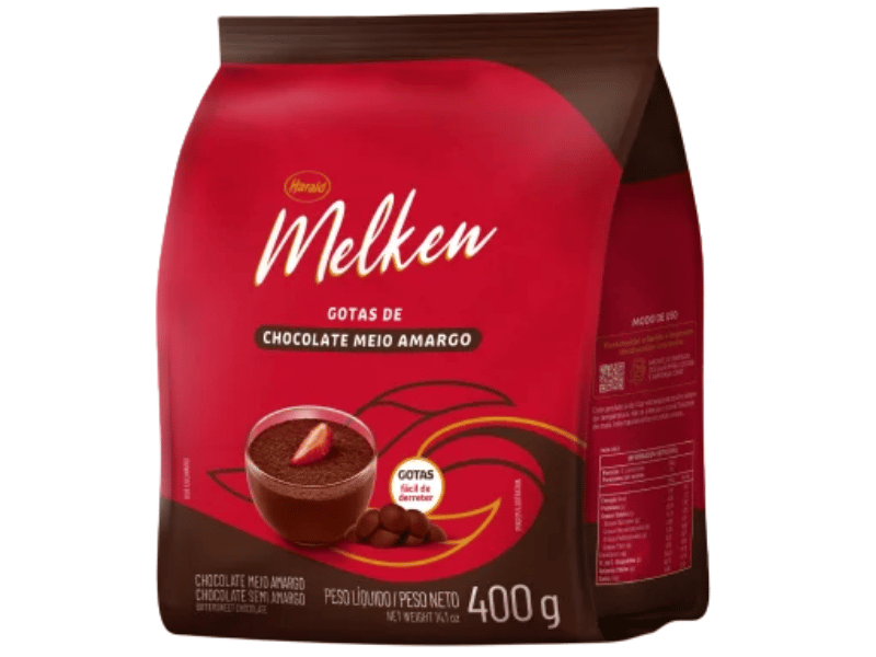 Chocolate Harald Melken Gotas Meio Amargo 400g