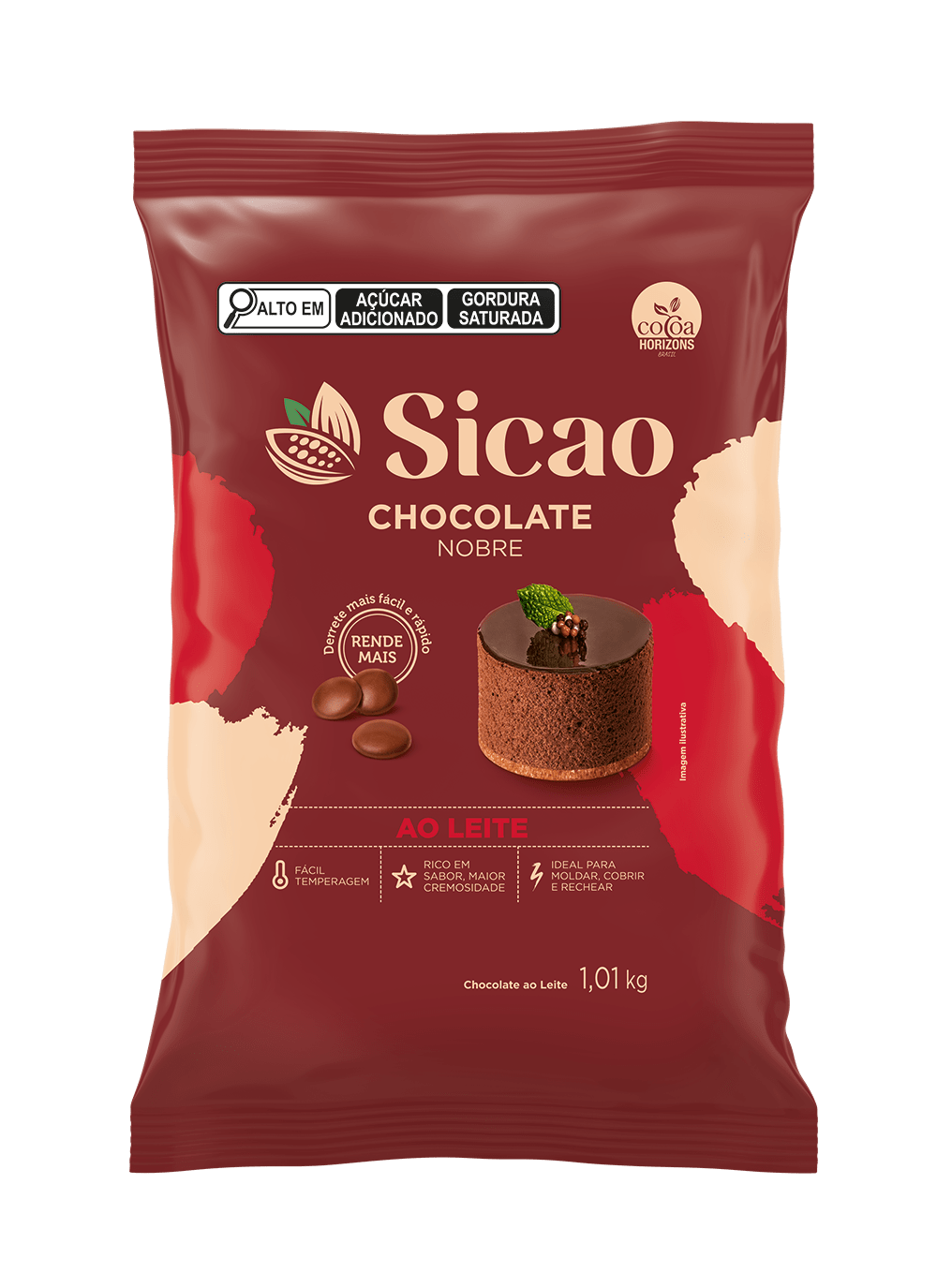 Chocolate Sicao Nobre Gotas ao Leite 1,01kg 