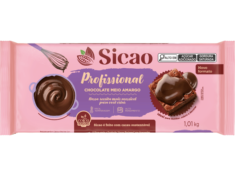 Chocolate Sicao Profissional Meio Amargo 1,01kg