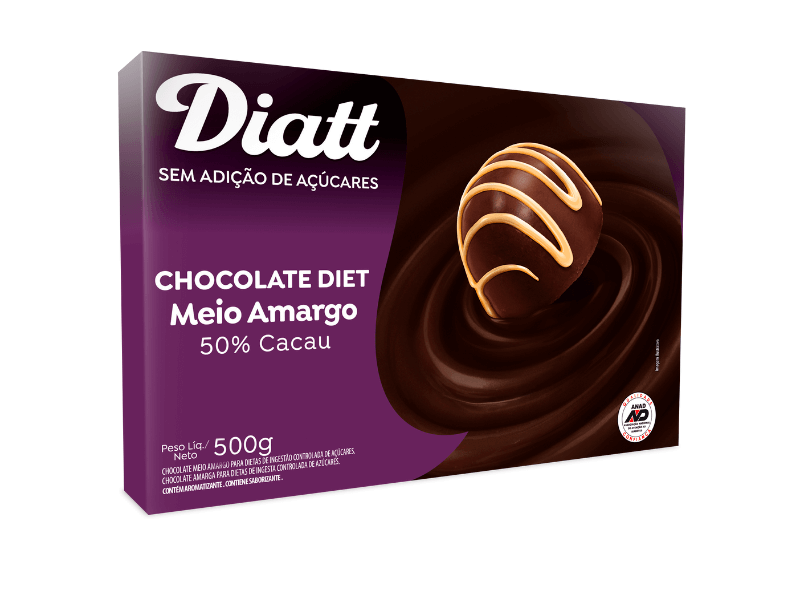 Chocolate Diatt Diet Meio Amargo 50% 500g