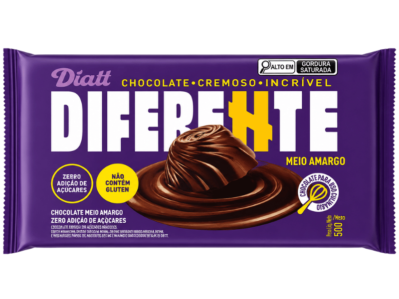Chocolate Diatt Diet Meio Amargo 50% 500g