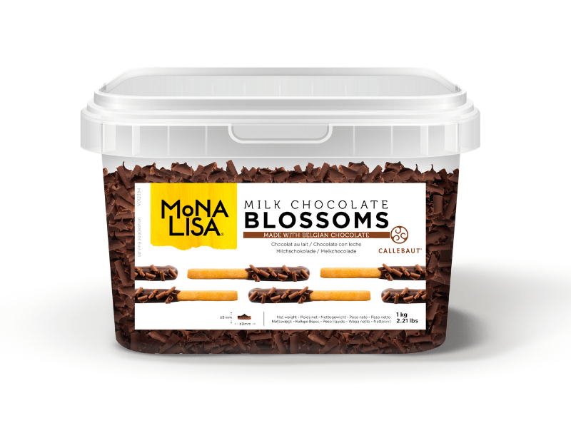 Blossoms Mona Lisa Callebaut Raspas de Chocolate ao Leite 1kg