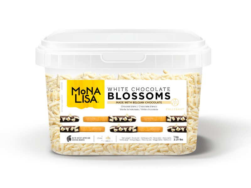 Blossoms Mona Lisa Callebaut Raspas de Chocolate Branco 1kg