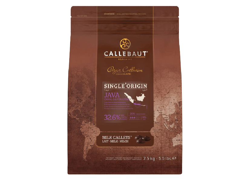 Callets Callebaut Java Chocolate ao Leite 32,6% 2,5kg
