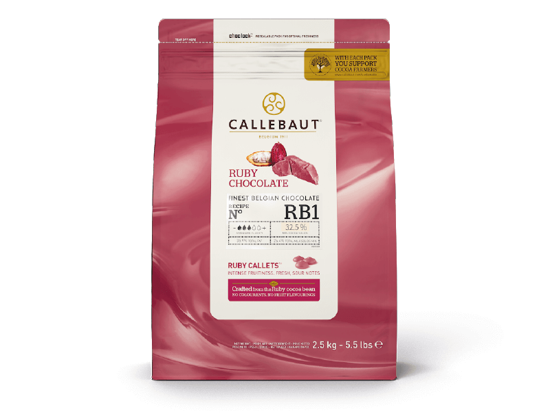 Callets Callebaut Chocolate Ruby 32,5% 2,5kg