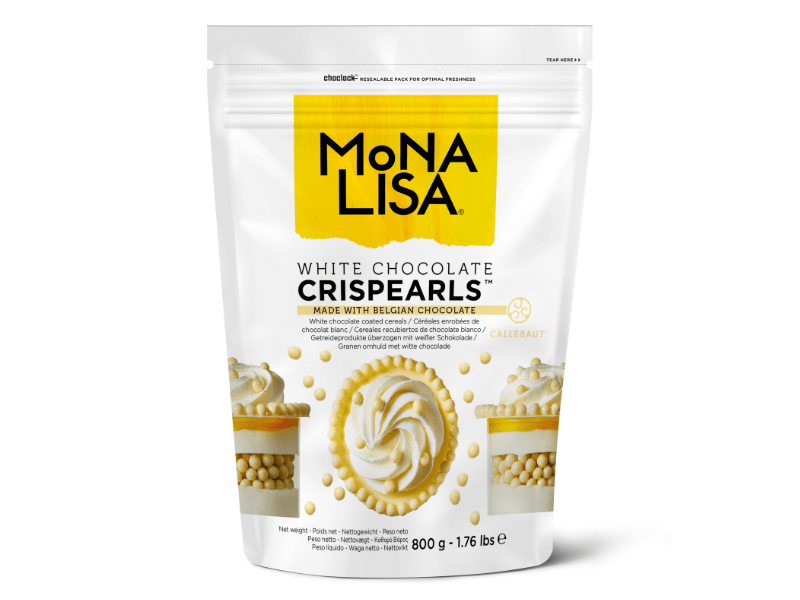 Crispearls Mona Lisa Callebaut Cereais Chocolate Branco 800g