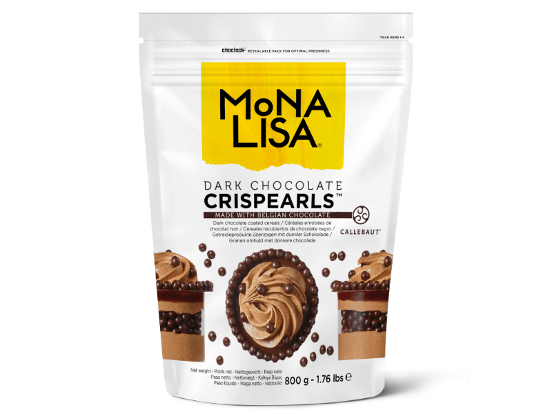 Crispearls Mona Lisa Callebaut Cereais de Chocolate Amargo 800g