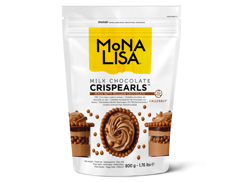 Crispearls Mona Lisa Callebaut Cereais Chocolate ao Leite 800g