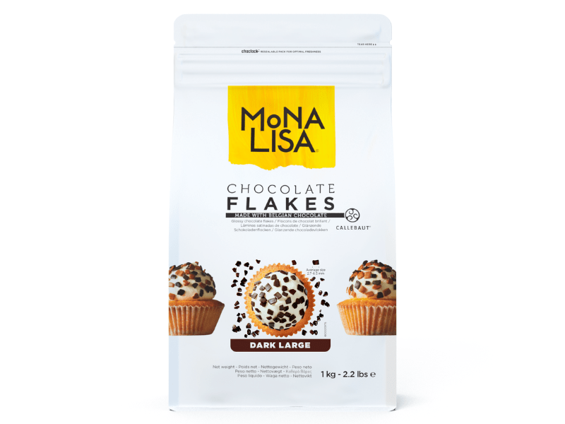 Flakes Mona Lisa Callebaut Chocolate Amargo 9mm 1kg