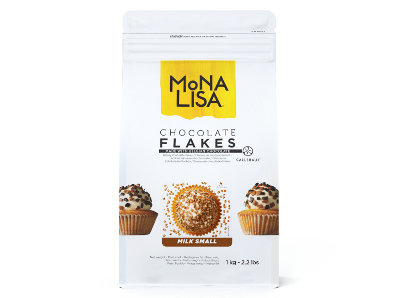 Flakes Mona Lisa Callebaut Chocolate ao Leite 4mm 1kg